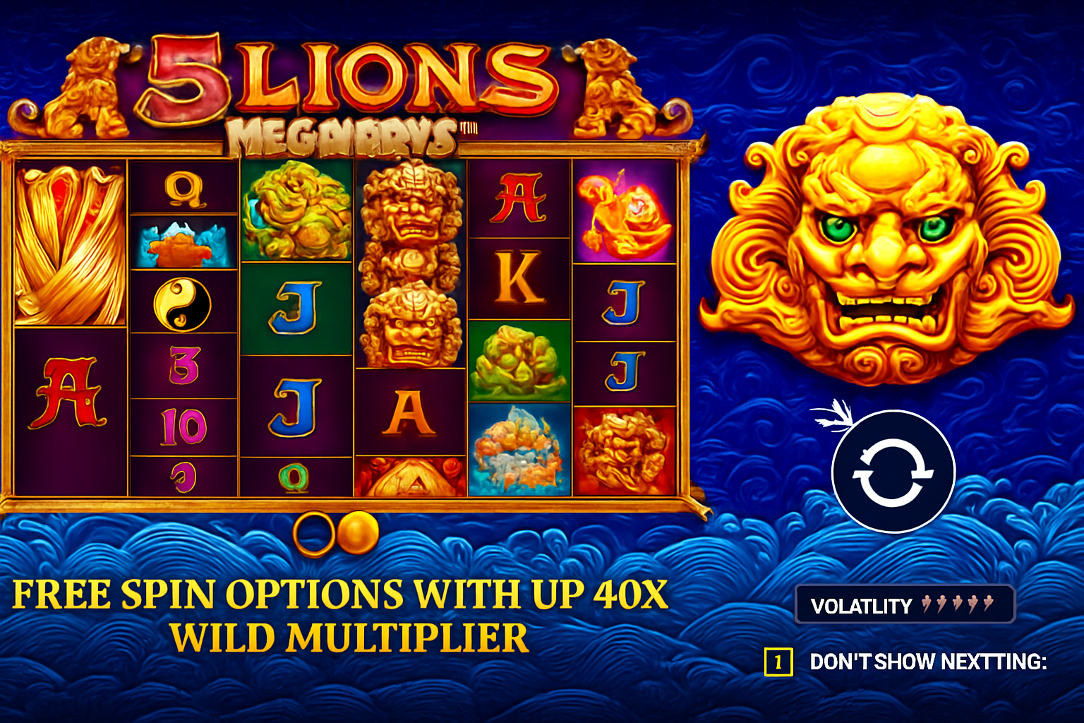 5 Lions Megaways preview